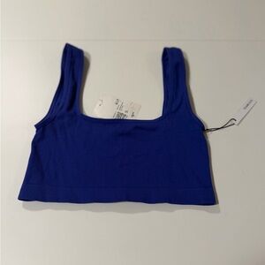 Forever 21 Vibrant jewel Blue Knit Sports Bra Top